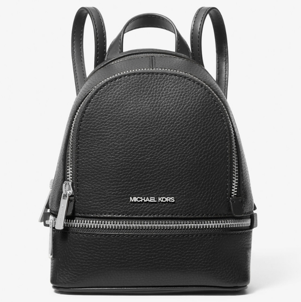 Michael Kors Rhea Extra-Small Pebbled Leather Backpack - Picture 2 of 13